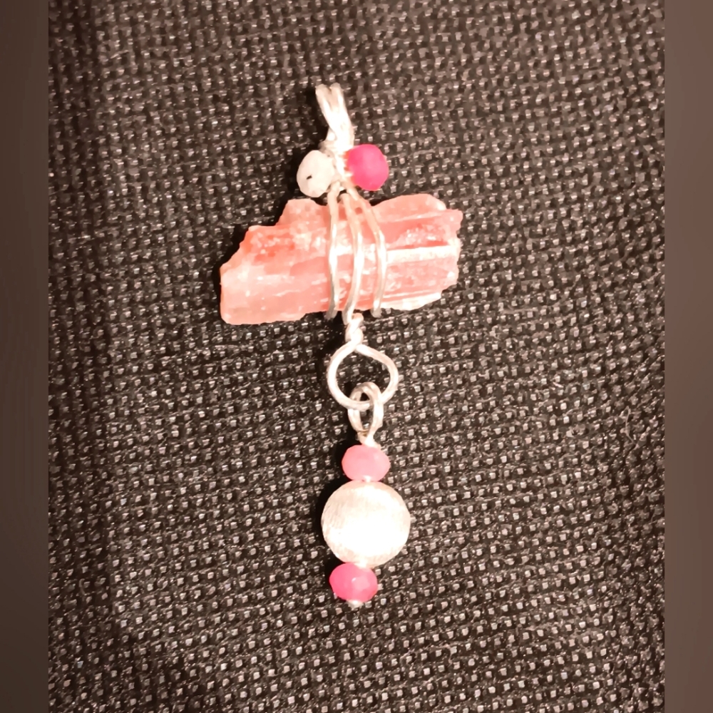Pink Tourmaline Sterling Silver Pendant - Picture 7 of 14